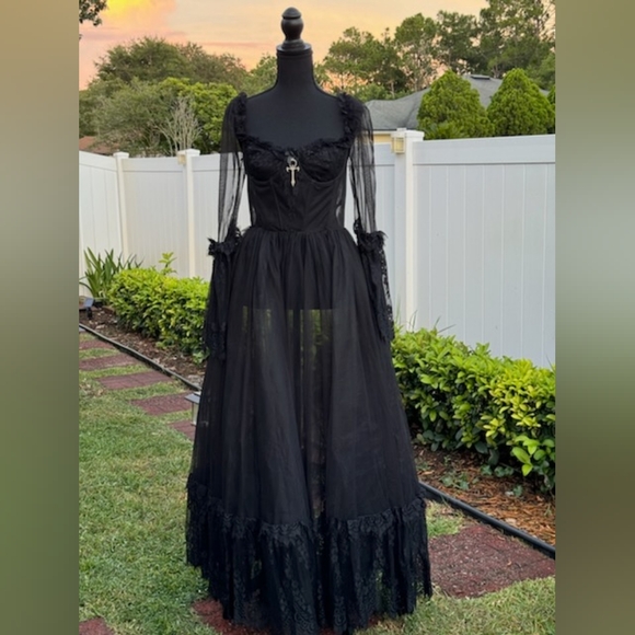 DOLLS KILL HALLOWEEN MAXI DRESS - Picture 1 of 6